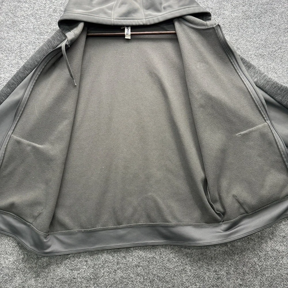 Adidas CV5751 Full Zip Hoodie Mens Medium Gray Fleece Lined Athletic Hoodie‎